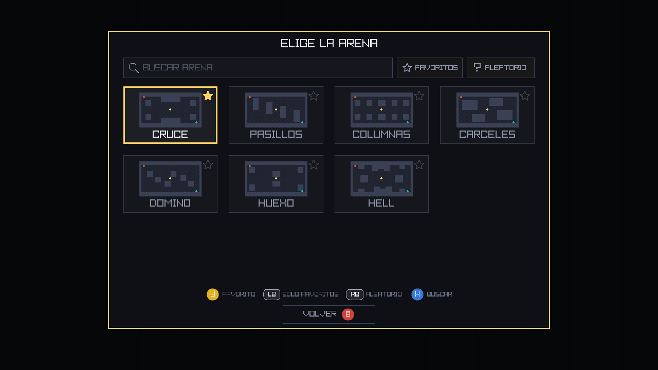 Selector de arenas